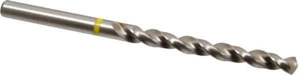Accupro - 7/32" 130° Vanadium High Speed Steel Jobber Drill - Bright Finish, Right Hand Cut, Spiral Flute, Straight Shank, 93mm OAL, Split Point - Industrial Tool & Supply