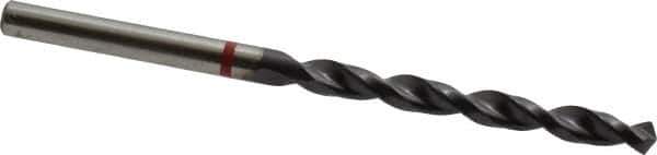 Accupro - 4.2mm 135° Cobalt Jobber Drill - TiAlN Finish, Right Hand Cut, Spiral Flute, Straight Shank, 75mm OAL, UX Point - Industrial Tool & Supply