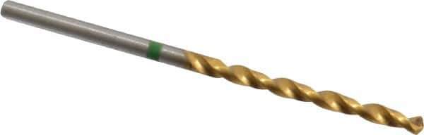 Accupro - #37 135° Cobalt Jobber Drill - TiN Finish, Right Hand Cut, Spiral Flute, Straight Shank, 57mm OAL, Split Point - Industrial Tool & Supply