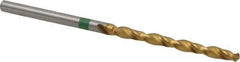 Accupro - #32 135° Cobalt Jobber Drill - TiN Finish, Right Hand Cut, Spiral Flute, Straight Shank, 61mm OAL, Split Point - Industrial Tool & Supply