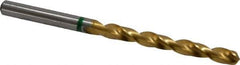 Accupro - #1 130° Cobalt Jobber Drill - TiN Finish, Right Hand Cut, Spiral Flute, Straight Shank, 93mm OAL, Split Point - Industrial Tool & Supply