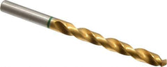 Accupro - Letter Q 135° Cobalt Jobber Drill - TiN Finish, Right Hand Cut, Spiral Flute, Straight Shank, 117mm OAL, Split Point - Industrial Tool & Supply