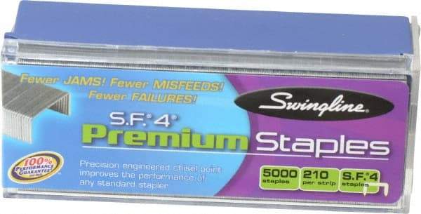 Swingline - 1/4" Leg Length, Galvanized/Low-Carbon Steel Standard Staples - 25 Sheet Capacity, For Use with 210 Full Strip Standard Staplers - Industrial Tool & Supply