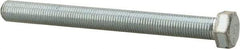 Made in North America - 7/16-20 UNF, 4-1/2" Length Under Head Hex Head Cap Screw - Fully Threaded, Grade 5 Steel, Zinc-Plated Finish, 5/8" Hex - Industrial Tool & Supply