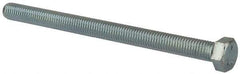 Made in North America - 1/2-13 UNC, 7" Length Under Head Hex Head Cap Screw - Fully Threaded, Grade 5 Steel, Zinc-Plated Finish, 3/4" Hex - Industrial Tool & Supply