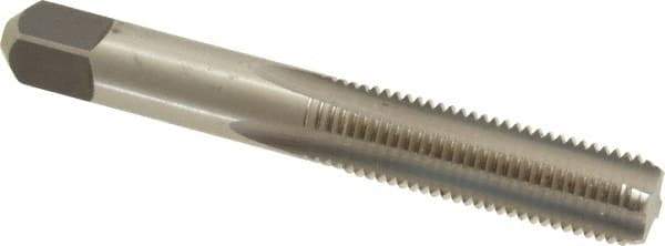 Hertel - M10x1.25 Metric Fine 4 Flute Bright Finish High Speed Steel Straight Flute Standard Hand Tap - Bottoming, Right Hand Thread, 2-15/16" OAL, D5 Limit - Exact Industrial Supply