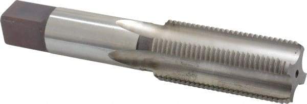 Hertel - M24x2.00 Metric Fine 4 Flute Bright Finish High Speed Steel Straight Flute Standard Hand Tap - Bottoming, Right Hand Thread, 4-29/32" OAL, D7 Limit - Industrial Tool & Supply