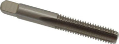 Hertel - 3/8-16 UNC 2B 3 Flute Bright Finish High Speed Steel Straight Flute Standard Hand Tap - Bottoming, Right Hand Thread, 2-15/16" OAL, 1-1/4" Thread Length, H5 Limit - Exact Industrial Supply