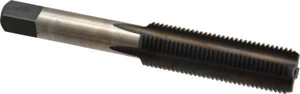 Hertel - 1/2-20 UNF 2B 4 Flute Bright Finish High Speed Steel Straight Flute Standard Hand Tap - Bottoming, Right Hand Thread, 3-3/8" OAL, 1-21/32" Thread Length, H5 Limit - Exact Industrial Supply