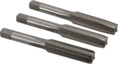 Hertel - 7/16-20 UNF, 4 Flute, Bottoming, Plug & Taper, Bright Finish, High Speed Steel Tap Set - 3-5/32" OAL, 2B/3B Class of Fit - Industrial Tool & Supply