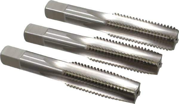 Hertel - 3/4-10 UNC, 4 Flute, Bottoming, Plug & Taper, Bright Finish, High Speed Steel Tap Set - 4-1/4" OAL, 2B/3B Class of Fit - Industrial Tool & Supply