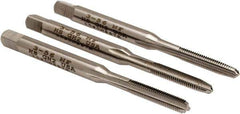 Hertel - #3-56 UNF, 3 Flute, Bottoming, Plug & Taper, Bright Finish, High Speed Steel Tap Set - 1-13/16" OAL, 2B/3B Class of Fit - Industrial Tool & Supply