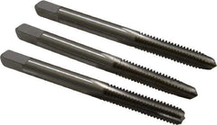 Hertel - #12-24 UNC, 4 Flute, Bottoming, Plug & Taper, Bright Finish, High Speed Steel Tap Set - 2-3/8" OAL, 2B/3B Class of Fit - Industrial Tool & Supply