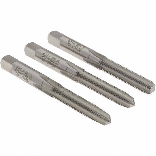 Hertel - M7x1.00, D5, 4 Flutes, Bottoming, Plug, Taper Chamfer, Bright Finish, High Speed Steel Tap Set - 6H Class of Fit - Industrial Tool & Supply