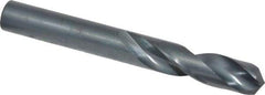 Hertel - 13/32" 135° Spiral Flute High Speed Steel Screw Machine Drill Bit - Oxide Finish, Right Hand Cut, 1-15/16" Flute Length, 3-5/16" OAL, Split Point, Straight Shank - Industrial Tool & Supply