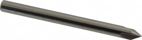 Hertel - 1/8" Head Diam, 1/8" Shank Diam, 3 Flute 60° Solid Carbide Countersink - Industrial Tool & Supply