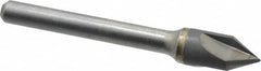 Hertel - 3/8" Head Diam, 1/4" Shank Diam, 3 Flute 60° Solid Carbide Countersink - Industrial Tool & Supply