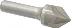 Hertel - 7/8" Head Diam, 1/2" Shank Diam, 3 Flute 82° Solid Carbide Countersink - Bright Finish, 3" OAL, Single End, Straight Shank, Right Hand Cut - Industrial Tool & Supply