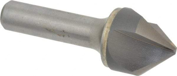 Hertel - 1" Head Diam, 1/2" Shank Diam, 3 Flute 82° Solid Carbide Countersink - Bright Finish, 3" OAL, Single End, Straight Shank, Right Hand Cut - Industrial Tool & Supply