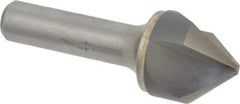 Hertel - 1" Head Diam, 1/2" Shank Diam, 3 Flute 82° Solid Carbide Countersink - Bright Finish, 3" OAL, Single End, Straight Shank, Right Hand Cut - Industrial Tool & Supply