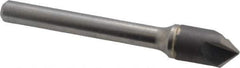 Hertel - 3/8" Head Diam, 1/4" Shank Diam, 3 Flute 90° Solid Carbide Countersink - Bright Finish, 2-1/2" OAL, Single End, Straight Shank, Right Hand Cut - Industrial Tool & Supply