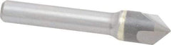 Hertel - 1/2" Head Diam, 3/8" Shank Diam, 3 Flute 90° Solid Carbide Countersink - Bright Finish, 2-1/2" OAL, Single End, Straight Shank, Right Hand Cut - Industrial Tool & Supply