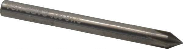 Hertel - 3/16" Head Diam, 3/16" Shank Diam, 6 Flute 60° Solid Carbide Countersink - Bright Finish, 1-1/2" OAL, Single End, Straight Shank, Right Hand Cut - Industrial Tool & Supply