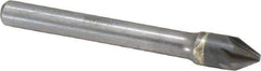 Hertel - 5/16" Head Diam, 1/4" Shank Diam, 6 Flute 60° Solid Carbide Countersink - Bright Finish, 2-1/2" OAL, Single End, Straight Shank, Right Hand Cut - Industrial Tool & Supply