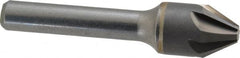 Hertel - 5/8" Head Diam, 3/8" Shank Diam, 6 Flute 60° Solid Carbide Countersink - Industrial Tool & Supply