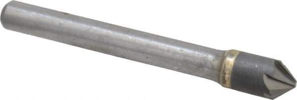 Hertel - 5/16" Head Diam, 1/4" Shank Diam, 6 Flute 82° Solid Carbide Countersink - Bright Finish, 2-1/2" OAL, Single End, Straight Shank, Right Hand Cut - Industrial Tool & Supply