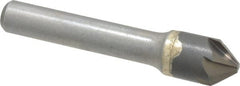 Hertel - 1/2" Head Diam, 3/8" Shank Diam, 6 Flute 82° Solid Carbide Countersink - Industrial Tool & Supply