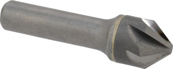 Hertel - 3/4" Head Diam, 1/2" Shank Diam, 6 Flute 82° Solid Carbide Countersink - Industrial Tool & Supply