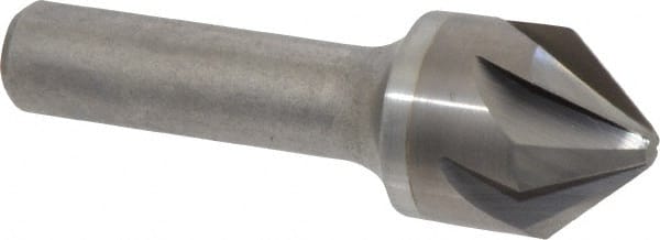 Hertel - 7/8" Head Diam, 1/2" Shank Diam, 6 Flute 82° Solid Carbide Countersink - Industrial Tool & Supply