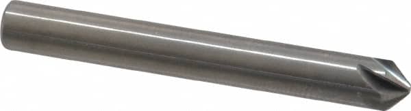 Hertel - 3/16" Head Diam, 3/16" Shank Diam, 6 Flute 90° Solid Carbide Countersink - Industrial Tool & Supply