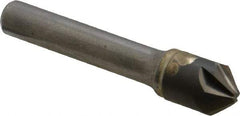 Hertel - 1/2" Head Diam, 3/8" Shank Diam, 6 Flute 90° Solid Carbide Countersink - Bright Finish, 2-1/2" OAL, Single End, Straight Shank, Right Hand Cut - Industrial Tool & Supply