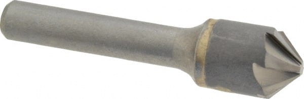 Hertel - 5/8" Head Diam, 3/8" Shank Diam, 6 Flute 90° Solid Carbide Countersink - Industrial Tool & Supply