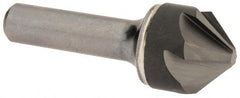Hertel - 1" Head Diam, 1/2" Shank Diam, 6 Flute 90° Solid Carbide Countersink - Industrial Tool & Supply