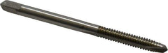Hertel - #6-32 UNC, 2 Flute, Bright Finish, High Speed Steel Spiral Point Tap - Plug Chamfer, Right Hand Thread, 2" OAL - Exact Industrial Supply