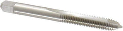 Hertel - 1/4-28 UNF, 2 Flute, Bright Finish, High Speed Steel Spiral Point Tap - Plug Chamfer, Right Hand Thread, 2-1/2" OAL - Exact Industrial Supply