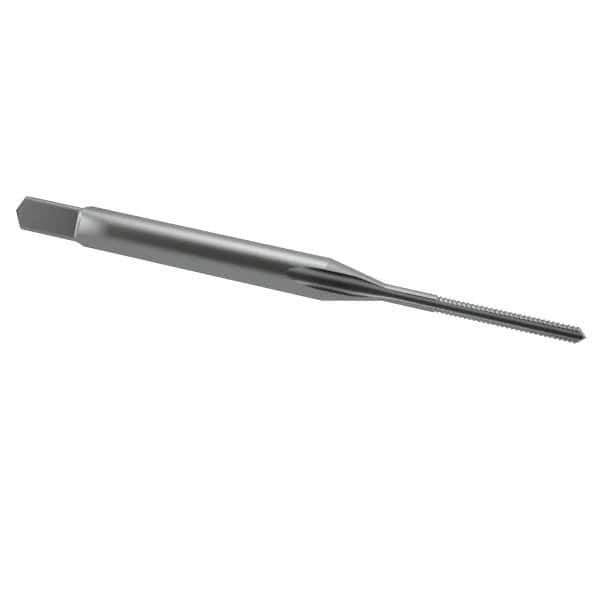 Hertel - #0-80 UNF, 2 Flute, Bright Finish, High Speed Steel Spiral Point Tap - Plug Chamfer, Right Hand Thread, 1-5/8" OAL, 2B Class of Fit - Exact Industrial Supply