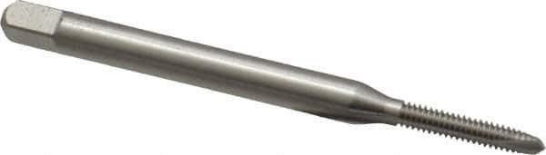 Hertel - #2-56 UNC, 2 Flute, Bright Finish, High Speed Steel Spiral Point Tap - Plug Chamfer, Right Hand Thread, 1-3/4" OAL, 2B Class of Fit - Exact Industrial Supply