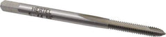 Hertel - #5-44 UNF, 2 Flute, Bright Finish, High Speed Steel Spiral Point Tap - Plug Chamfer, Right Hand Thread, 1-15/16" OAL, 2B Class of Fit - Exact Industrial Supply