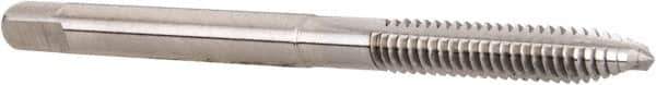 Hertel - #6-32 UNC, 2 Flute, Bright Finish, High Speed Steel Spiral Point Tap - Plug Chamfer, Right Hand Thread, 2" OAL - Exact Industrial Supply