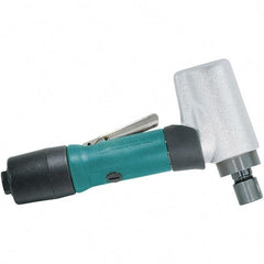 Dynabrade - 1/4" Collet, Angle Handle, Air Angle Die Grinder - 20,000 RPM, Rear Exhaust, 24.99 CFM, 0.5 hp, 90 psi, 1/4 NPT Inlet - Industrial Tool & Supply