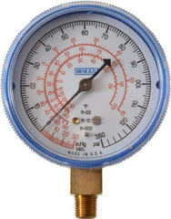Wika - 2-1/2" Dial, 1/8 Thread, 30-0-300 Scale Range, Pressure Gauge - Lower Connection Mount, Accurate to 1-2-5% of Scale - Industrial Tool & Supply