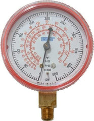 Wika - 2-1/2" Dial, 1/8 Thread, 0-500 Scale Range, Pressure Gauge - Lower Connection Mount, Accurate to 1-2-5% of Scale - Industrial Tool & Supply
