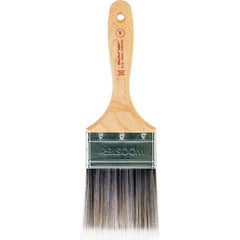 Wooster Brush - 3" Flat Nylon/Polyester Varnish Brush - 3-3/16" Bristle Length, 6-1/2" Maple Beavertail Handle - Industrial Tool & Supply