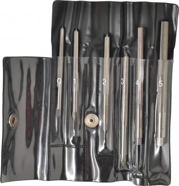 Interstate - #5 to #0 Pin, Straight Shank, Taper Pin Reamer Set - Industrial Tool & Supply