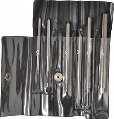 Interstate - #5 to #0 Pin, Straight Shank, Taper Pin Reamer Set - Industrial Tool & Supply