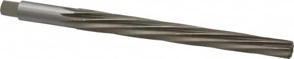 Interstate - #9 Pin, 0.6066" Diam, 0.4805" Small End, 9/16" Diam Straight Shank, 6-1/16" Flute, Taper Pin Reamer - Industrial Tool & Supply